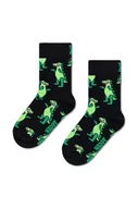 Skarpetki dla dzieci - Happy Socks skarpetki dziecięce Kids Inflatable Dino Sock kolor czarny - miniaturka - grafika 1