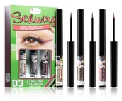 Palety i zestawy do makijażu - The Balm Schwing Liquid Eyeliner Trio zestaw eyelinerów w płynie 3x1.7ml - miniaturka - grafika 1