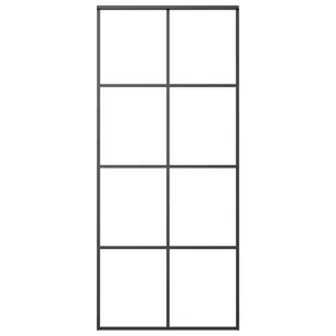 Drzwi przesuwne, czarne, 90x205 cm, szkło ESG i aluminium - Drzwi wewnętrzne - miniaturka - grafika 3