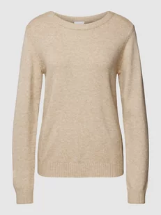 Sweter z dzianiny z okrągłym dekoltem model ‘Viril’ - Swetry damskie - miniaturka - grafika 1