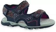 Buty dla dziewczynek - Sandały dla dziewczynki sportowe na rzep Wojtyłko 2720 Granatowe - miniaturka - grafika 1