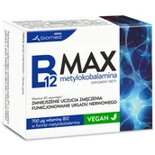 Witaminy i minerały - B12 Max Metylokobalamina, 60 tabletek - miniaturka - grafika 1