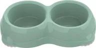 Miski dla psów - YARRO MISKA PLASTIK PODWÓJNA DUŻA ZIELONA 2x0,64l - miniaturka - grafika 1