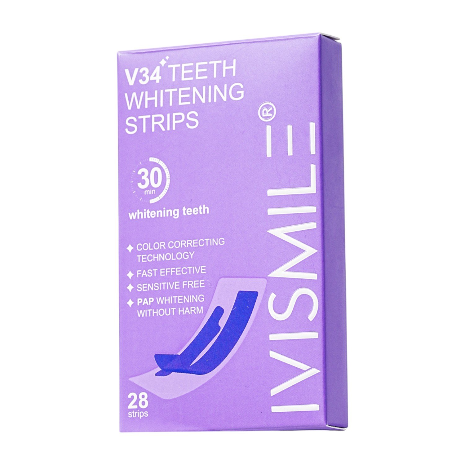 Ivismile Brzoskwiniowe Paski do wybielania zębów na sucho (bez wody utlenionej)