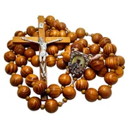 Naszyjniki - Różaniec Częstochowska drewniany Duży R2422C - miniaturka - grafika 1