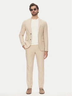 Lindbergh Garnitur 30-606060 Beżowy Slim Fit - Garnitury - miniaturka - grafika 1