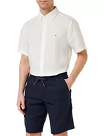 Spodenki damskie - Tommy Hilfiger Męskie harlem PO TECH lniane szorty lite, pustynne niebo, 28 W, Pustynne niebo, 28W - miniaturka - grafika 1