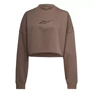 Bluzy damskie - Reebok Damska bluza S Vector Knit Crew, Trkgry, S - miniaturka - grafika 1