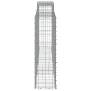 Kosze gabionowe, 6 szt, 400x50x160/180 cm, galwanizowane żelazo - Ogrodzenia - miniaturka - grafika 6