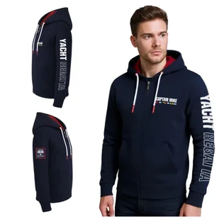 Bluza męska z kapturem rozpinana Yacht Regatta granatowa Captain Mike XL - Bluzy męskie Bluza męska z kapturem rozpinana Yacht Regatta granatowa Captain Mike XL - Bluzy męskie - miniaturka - grafika 1