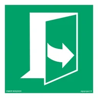 Systemy ekspozycyjne i znaki informacyjne - AE057 CIĄGNĄĆ Z LEWEJ STRONY ABY OTWORZYĆ, KS - FOLIA PODŁOGOWA FOTOLUMINESCENCYJNA; (500X500MM) - miniaturka - grafika 1