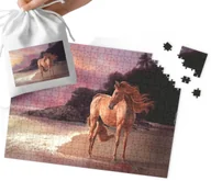 Puzzle - Puzzle Tradycyjne - Słodki Konik Koń Stajnia Wzory Prezent 96El + Woreczek - miniaturka - grafika 1