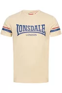 Koszulki męskie - Lonsdale T-shirt męski, regularny krój, CREICH, piaskowy/granatowy/czerwony, 3XL 117363 - miniaturka - grafika 1