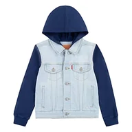 Kurtki i płaszcze dla chłopców - Levi's Kurtka z Kapturem Indigo Trucker 2-8 Lat - miniaturka - grafika 1