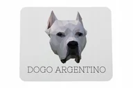 Podkładki pod mysz - Dog argentyński geometryczny Podkładka pod mysz - miniaturka - grafika 1