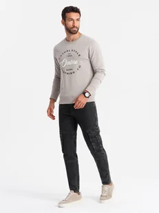 Jeansowe spodnie cargo Slim Fit czarne V2 OM-PADP-0176 L - Spodnie męskie - miniaturka - grafika 1