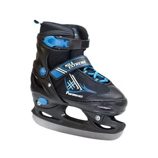 NH7104 A 2w1 BLACK/BLUE ROZM. S ŁYŻWOROLKI Z WYM. PŁ. HOKEJOWĄ NILS EXTREME - Rolki - miniaturka - grafika 2