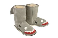 Kozaki damskie - EMU AUSTRALIA K10589 LC SHARK szary, kozaczki botki dziecięce, rozmiary: 24-31 - Emu Australia - miniaturka - grafika 1