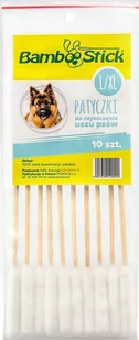 BambooStick Bamboostick patyczki do uszu rozmiar L/XL 10szt. - Pielęgnacja uszu i oczu zwierząt - miniaturka - grafika 1