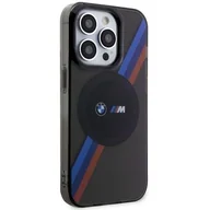 Etui i futerały do telefonów - Etui BMW BMHMP14LHDTK iPhone 14 Pro 6.1" szary/grey Tricolor Stripes MagSafe - miniaturka - grafika 1