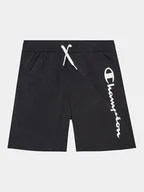 Spodenki damskie - Champion Szorty sportowe 306107 Czarny Regular Fit - miniaturka - grafika 1