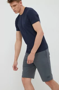 Koszulki męskie - Emporio Armani Underwear Underwear t-shirt męski kolor granatowy gładki - grafika 1