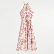 Sukienki - Reserved - Sukienka maxi z wiskozy - Różowy - miniaturka - grafika 1