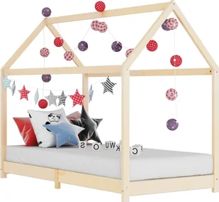 vidaXL Rama łóżka dziecięcego z litego drewna sosnowego 90 x 200 cm - Rama łóżka dziecięcego - Rama łóżka dziecięcego - Ramy łóżek dziecięcych - Łóżko dziecięce - Łóżka dla dzieci i młodzieży - miniaturka - grafika 1