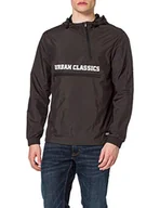 Kurtki męskie - Urban Classics Męska kurtka Commuter Pull Over Jacket, Windbreaker dla mężczyzn z workiem do przechowywania w 3 kolorach, rozmiary S - 5XL, czarny, S - miniaturka - grafika 1