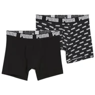 Majtki męskie - Męskie bokserki Puma Everyday Logo Print Boxers 2P Rozmiar: XL / Kolor: czarny - miniaturka - grafika 1