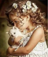 Zabawki kreatywne - Diamentowa mozaika - Dziewczynka z kotkiem Norimpex - miniaturka - grafika 1