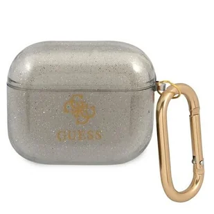 Guess Guess GUA3UCG4GK AirPods 3 cover czarny/black Glitter Collection GUE1108BLK - Akcesoria do słuchawek - miniaturka - grafika 1