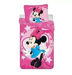 Jerry Fabrics Pościel dziecięca 140x200 Minnie Hello poszewka 70x90 - Pościel dla dzieci - miniaturka - grafika 1