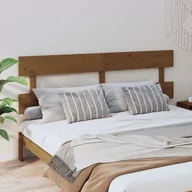 Inne meble do sypialni - Lumarko Wezgłowie łóżka, brązowe, 204x3x81 cm, lite drewno sosnowe - miniaturka - grafika 1