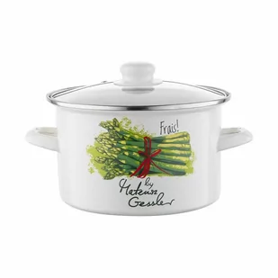 Garnek emaliowany prosty szparagi z/p 18cm 2,65l cn kod: 011-GAR-WJ676SZPAR18 - Garnki - miniaturka - grafika 1