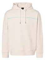 Bluzy męskie - Armani Exchange Męska bluza z kapturem Mężczyźni Bawełna biały jednolity, M - miniaturka - grafika 1