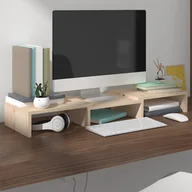 Szafki RTV - Lumarko Podstawka na monitor, 60x24x10,5 cm, lite drewno sosnowe - miniaturka - grafika 1