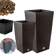 Donice - 2x Doniczka wysoka DRTS + wkład, keramzyt 2l Zestaw Donica 2szt - miniaturka - grafika 1