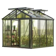 Szklarnie ogrodowe - GFP szklarnia Diamas 21 Light 235x235 cm - grube panele poliwęglanowe ok. 12 mm - kolor: antracytowy - miniaturka - grafika 1