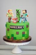 ZESTAW dekoracji na tort topper MINECRAFT  21 El.