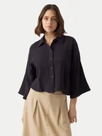 Koszule damskie - Vero Moda Koszula Natali 10279685 Czarny Standard Fit - miniaturka - grafika 1