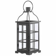 Lampy ogrodowe - Lampion metalowy 52 cm czarny CLARA - miniaturka - grafika 1