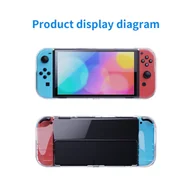 Akcesoria do Nintendo - TEMU Ultra-cienka osłona TPU do Nintendo Switch OLED, odporna na zarysowania, odporne na wstrząsy, ergonomiczny uchwyt, z funkcją podstawki, do - miniaturka - grafika 1