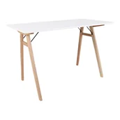 Biurka - Biały stół z brązowymi nogami House Nordic Vojens Desk, dł. 120 cm - miniaturka - grafika 1