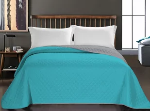 DecoKing Narzuta Axel - Turkusowo-Szary 220x200 cm - Narzuty - miniaturka - grafika 1