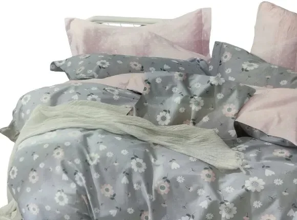 Komplet Pościeli 200x220 Cm Pościel Dwustronna Bawełniana 100% 3 Częściowa