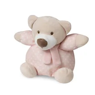 Grzechotki dla dzieci - Grzechotka pluszowa zabawka Miś beżowy różowy 20 cm - miniaturka - grafika 1
