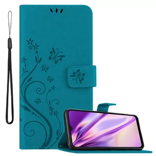 Portfele - Pokrowiec Do Samsung Galaxy A23 4G / 5G w Etui NIEBIESKI KWIATOWY  Kwiaty Portfel Obudowa Case Cover Cadorabo - grafika 1