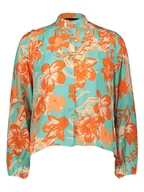 Bluzki damskie - miss goodlife Bluzka w kolorze pomarańczowo-turkusowym - miniaturka - grafika 1