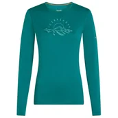 Koszulki sportowe damskie - Damska koszulka Icebreaker Women Merino 200 Oasis LS Crewe Sunrise Summit Rozmiar: M / Kolor: turkusowy - miniaturka - grafika 1